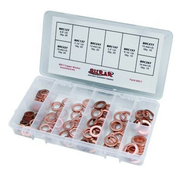 S.U.R. & R. Auto Parts Copper Washer Washer Assortment Kit, copper SRRBRC7